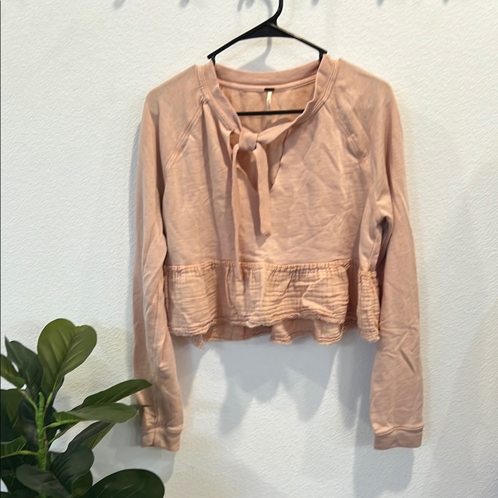 Free People Ruffle Crop Top